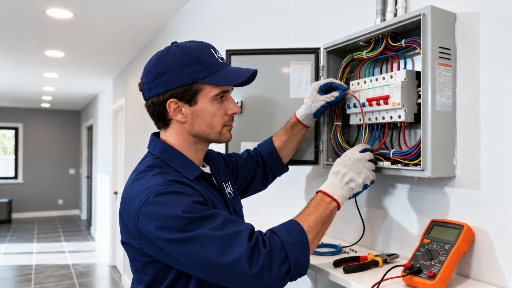 LSH agent working on an electrical panel
